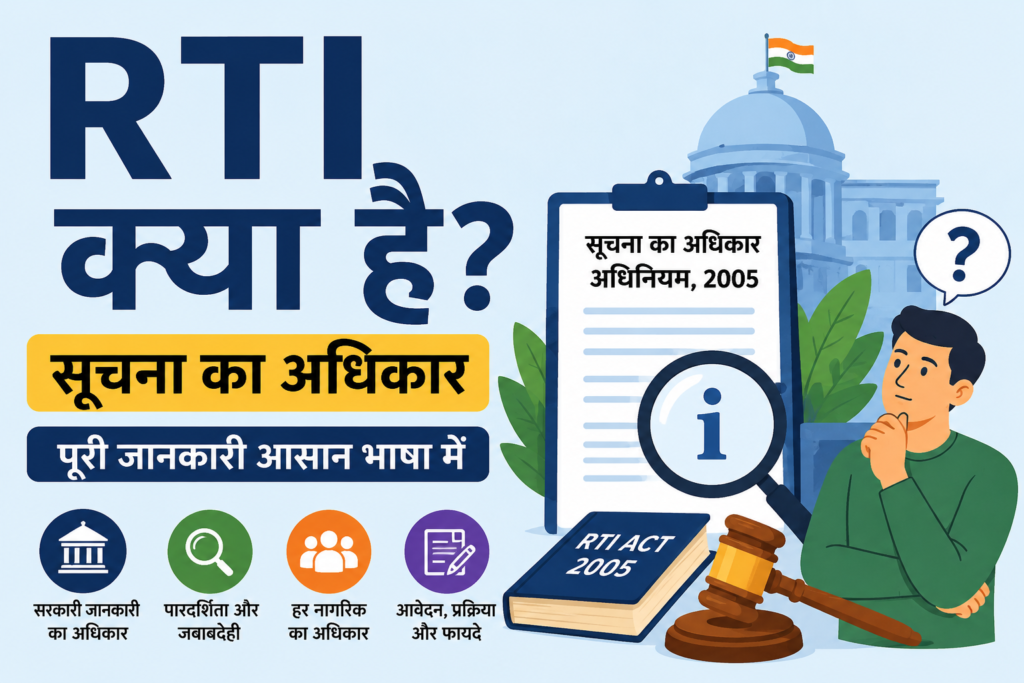 RTI क्या है? सूचना का अधिकार (RTI) अधिनियम 2005 की पूरी जानकारी