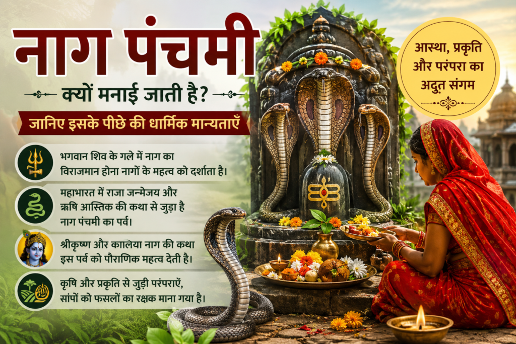 नाग पंचमी क्यों मनाई जाती है और इसके पीछे की धार्मिक मान्यताएं
